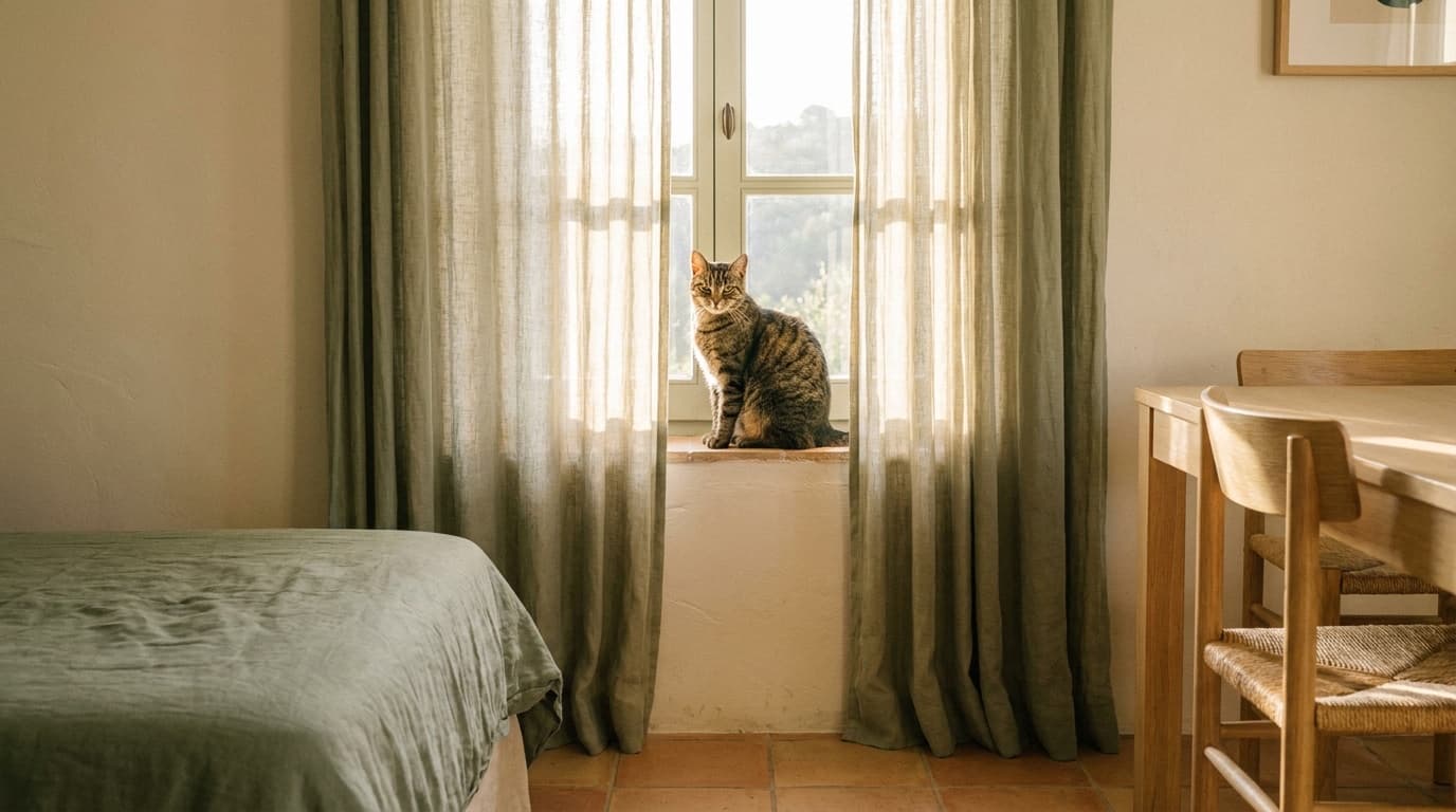 Gato europeo en casa